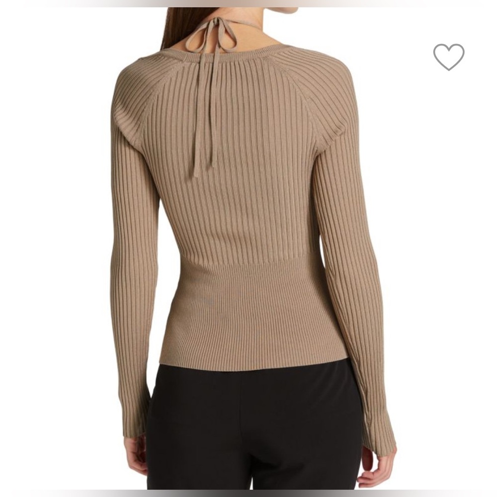 Jonathan Simkhai Jayline Layered Bralette Ribbed Long Sleeve Top Size Large NWT - Picture 3 of 7